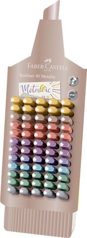 DISPLAY 60 BUCATI TEXTMARKERE METALIZATE PEN SHAPE FABER-CASTELL DISPLAY 60 BUCATI TEXTMARKERE METALIZATE PEN SHAPE FABER-CASTELL